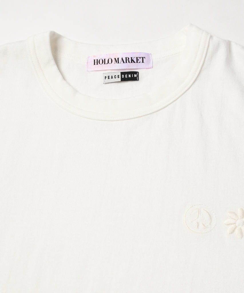 holo market × peace denim tee