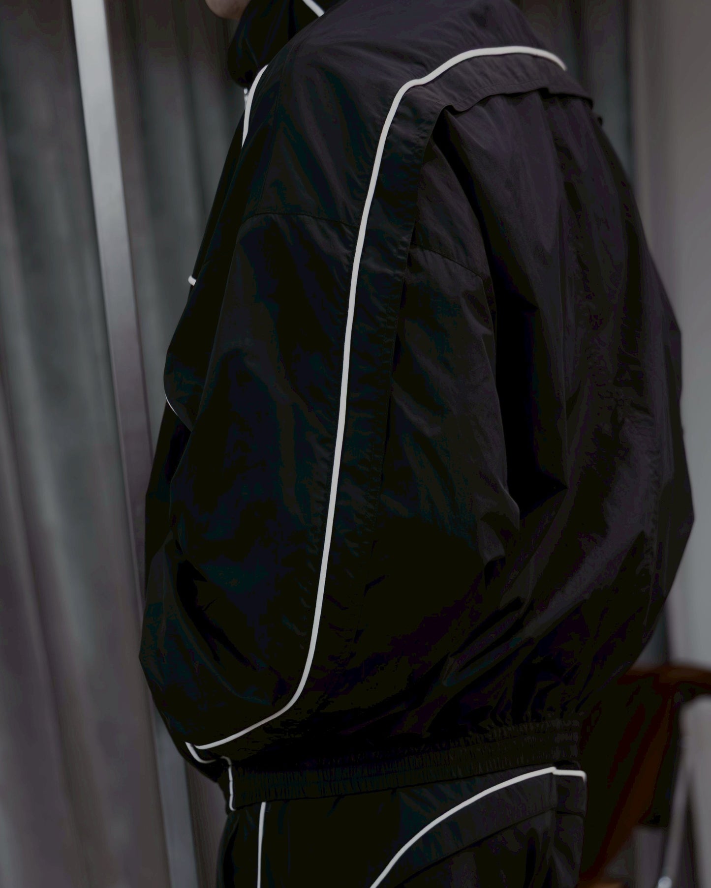 motion pleat ripstop track jacket