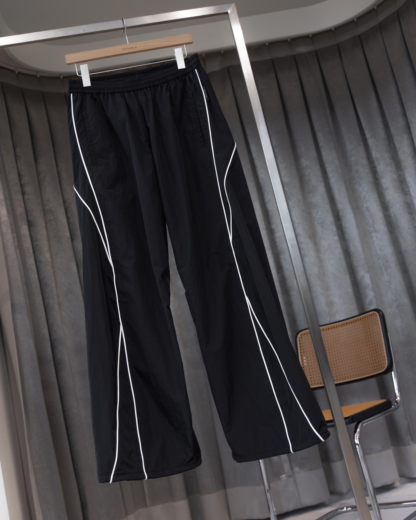 twisted ripstop track pants