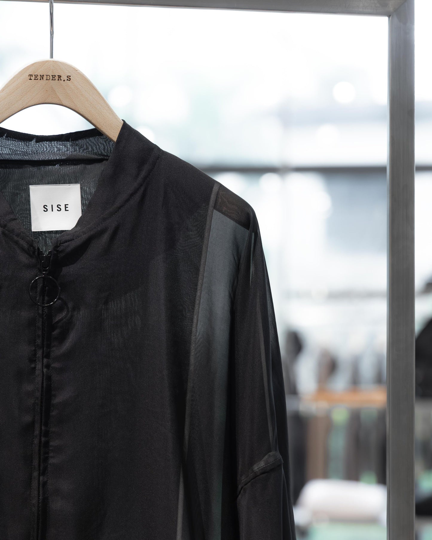 sheer balloon blouson