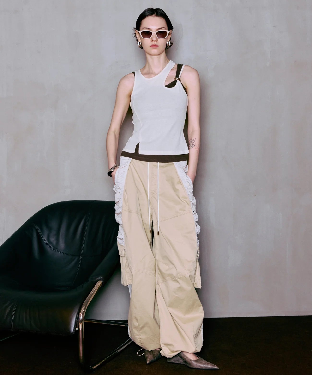 motif layered tank top