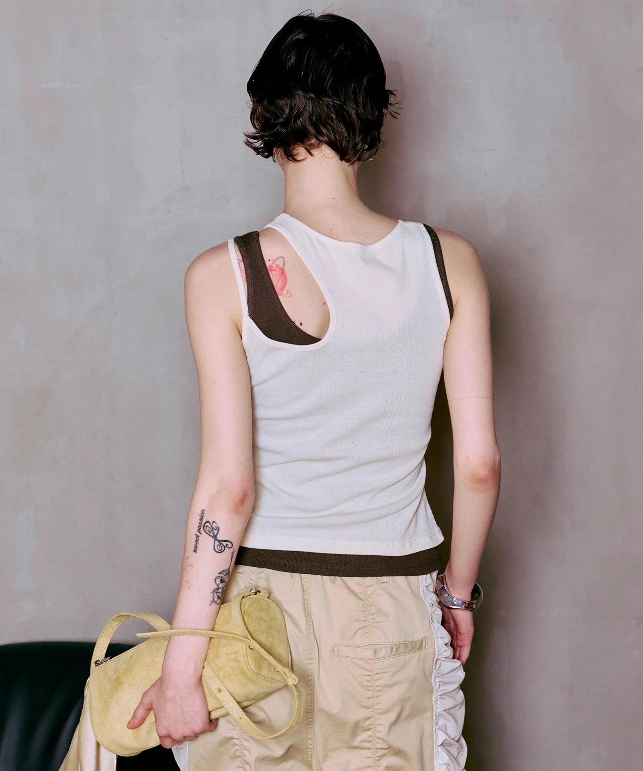 motif layered tank top