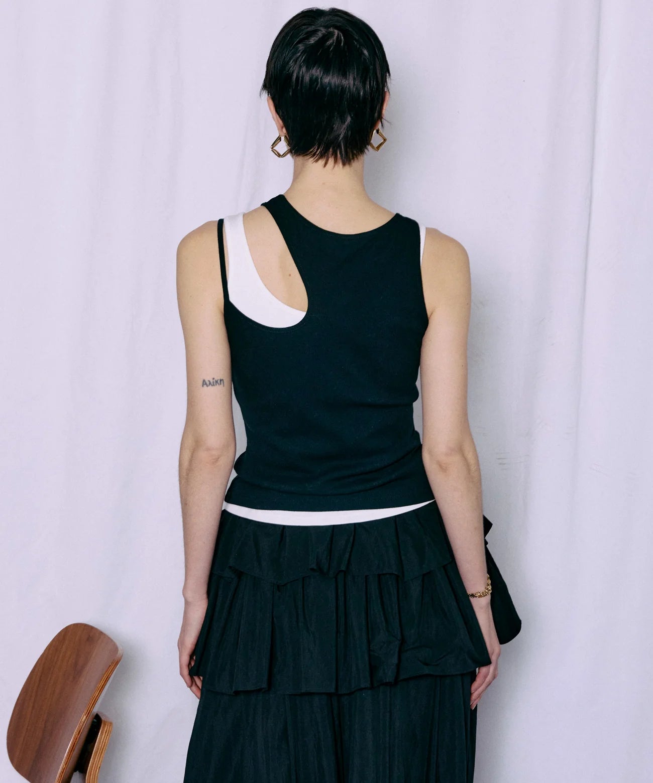 motif layered tank top