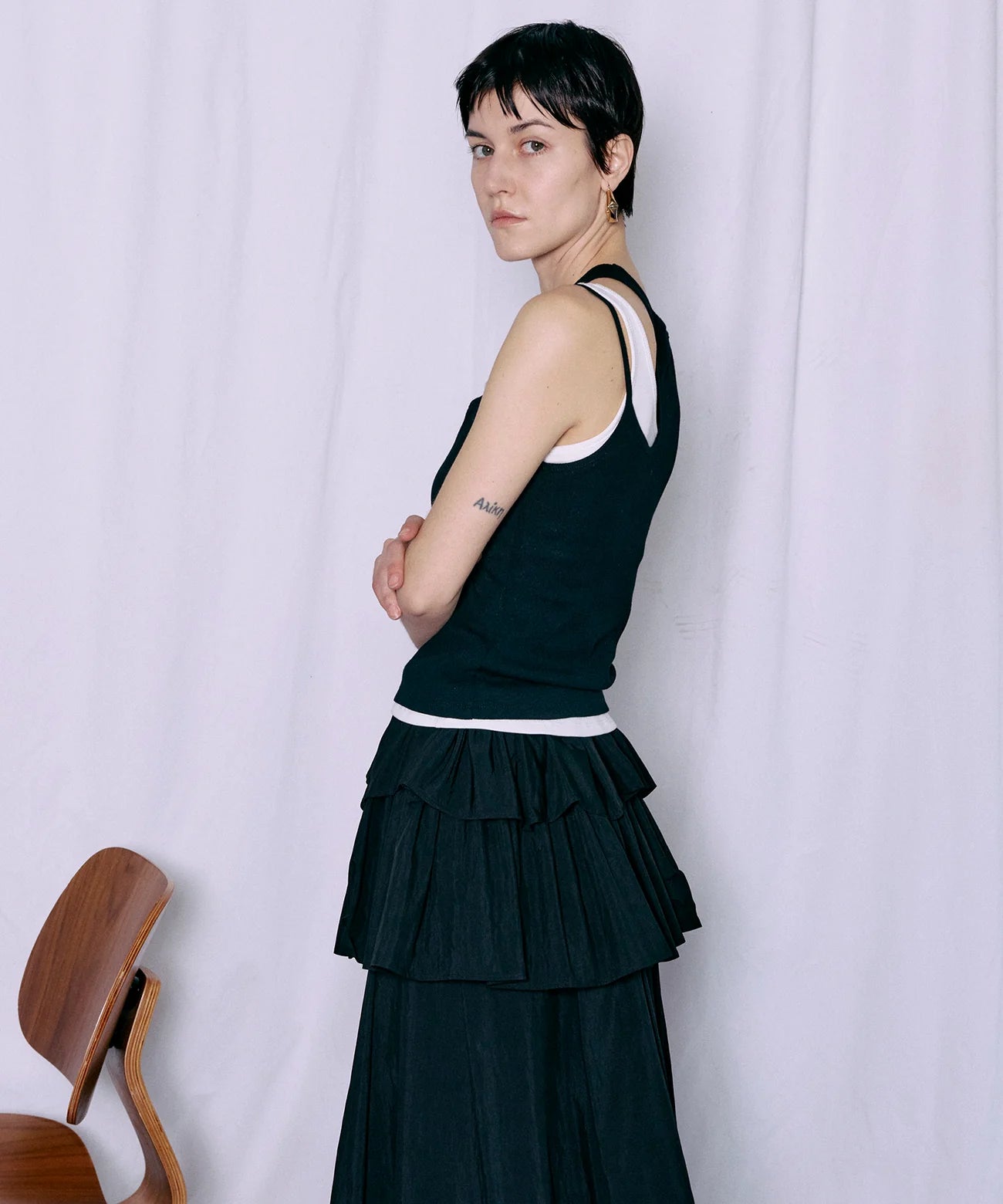 motif layered tank top