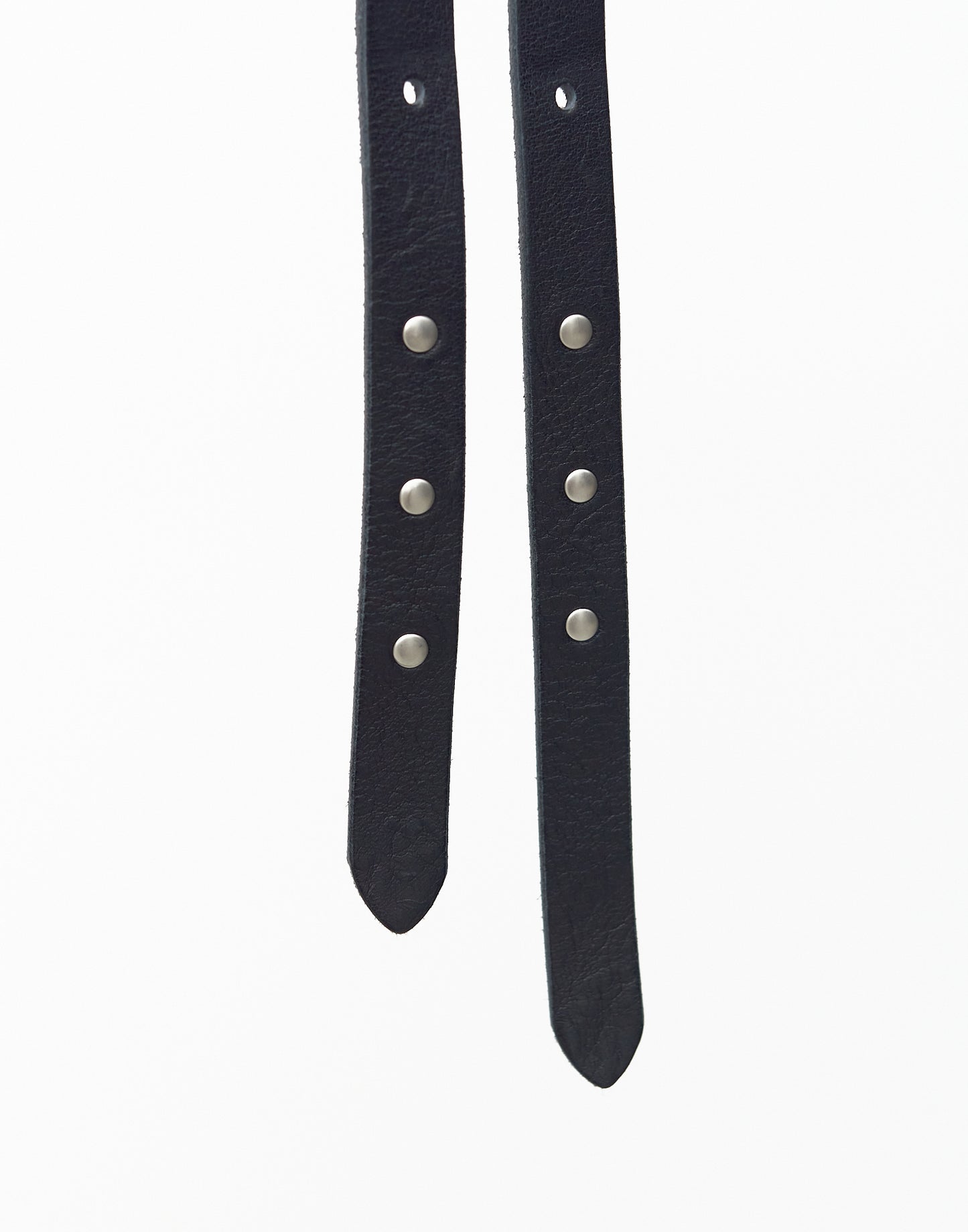 studded double pin split leather belt