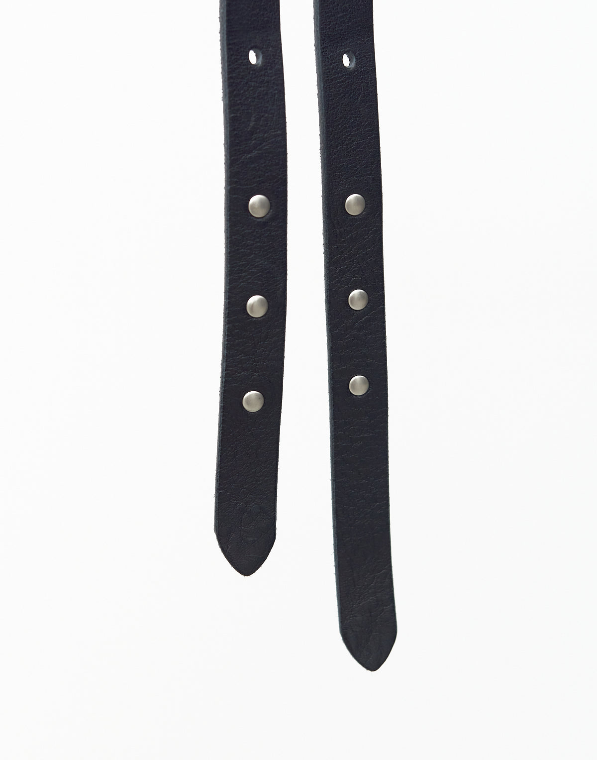 studded double pin split leather belt