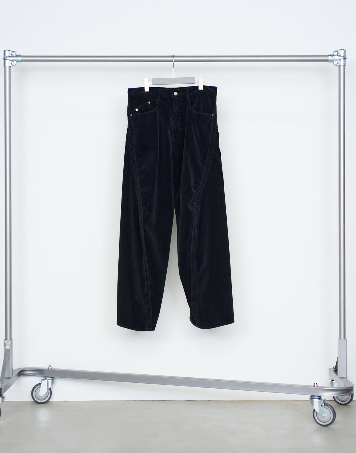 3D twisted wide leg 5P pants