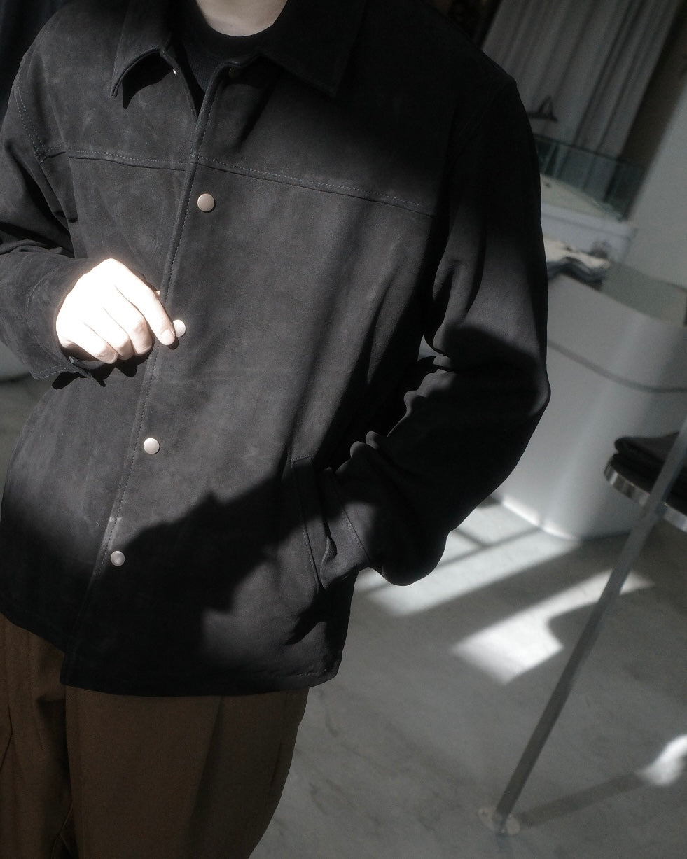 leather blouson jacket