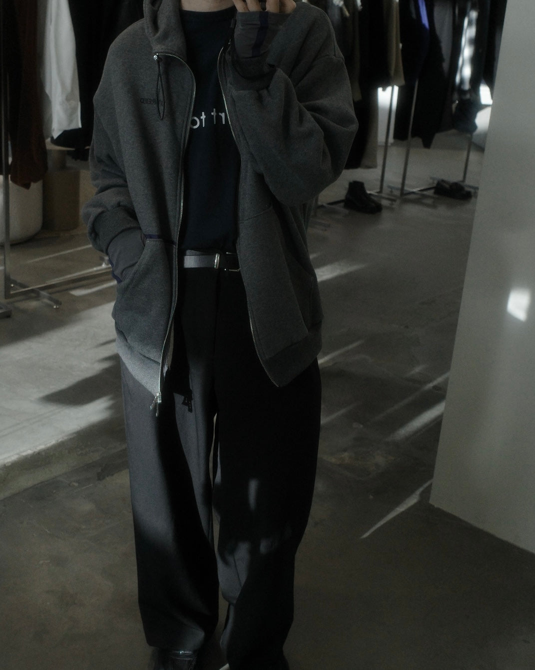 arm cover docking zipup hoodie