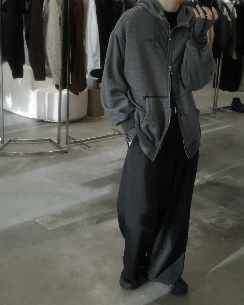 arm cover docking zipup hoodie