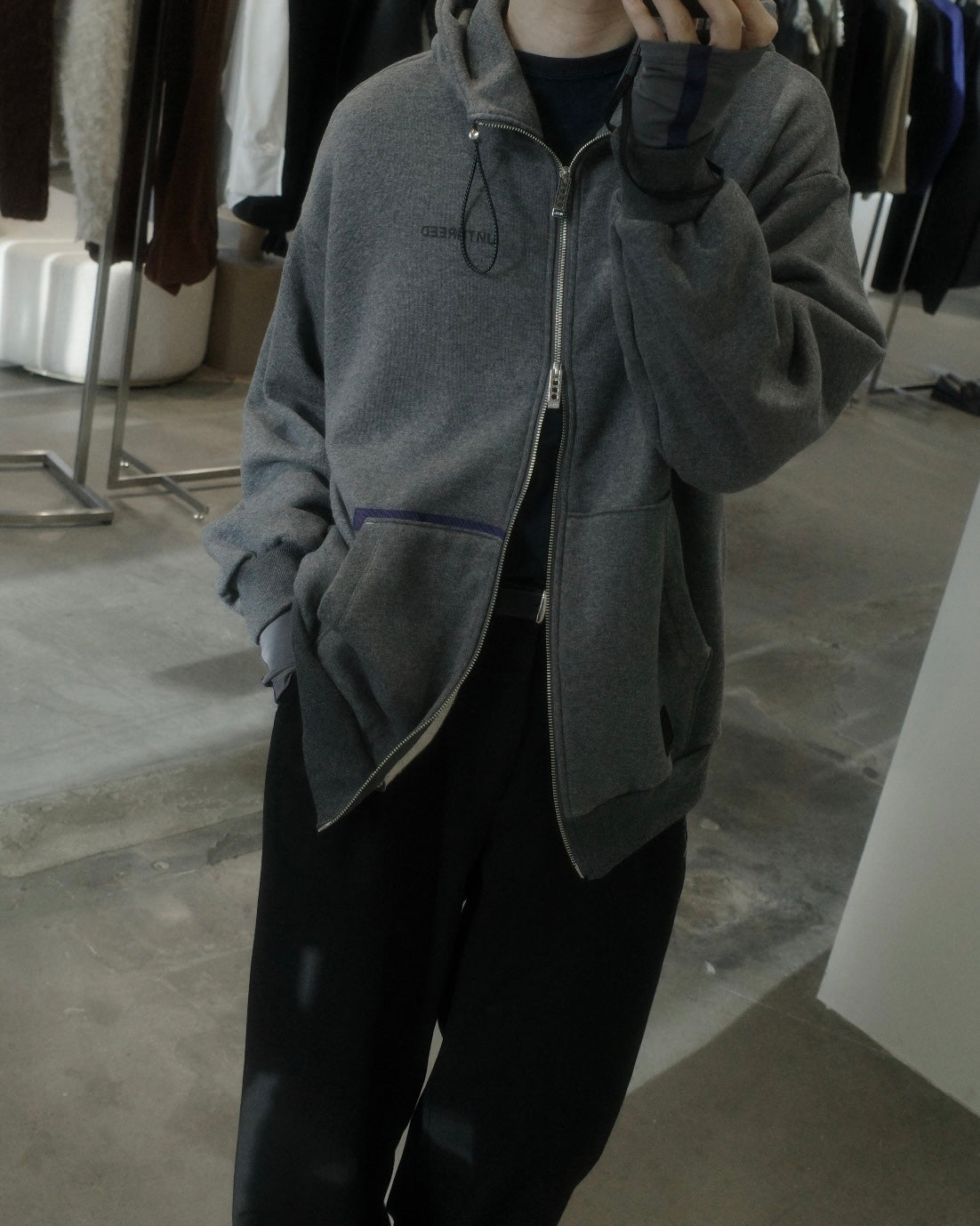 arm cover docking zipup hoodie