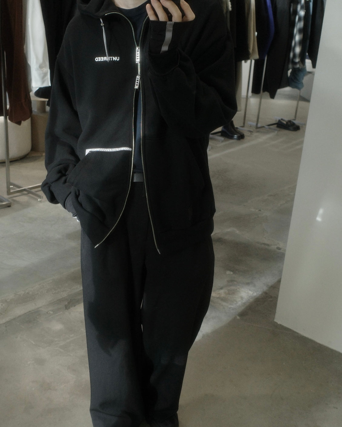 arm cover docking zipup hoodie