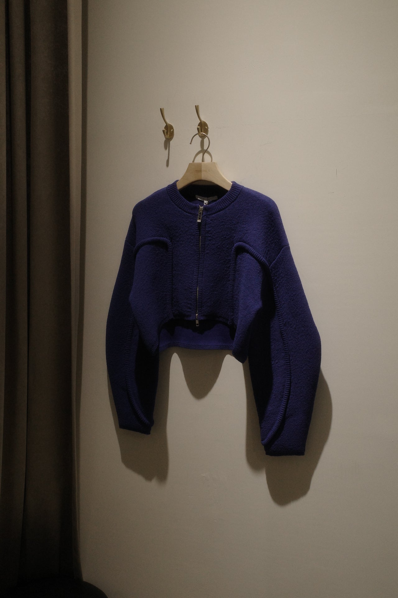 cord line short cardigan