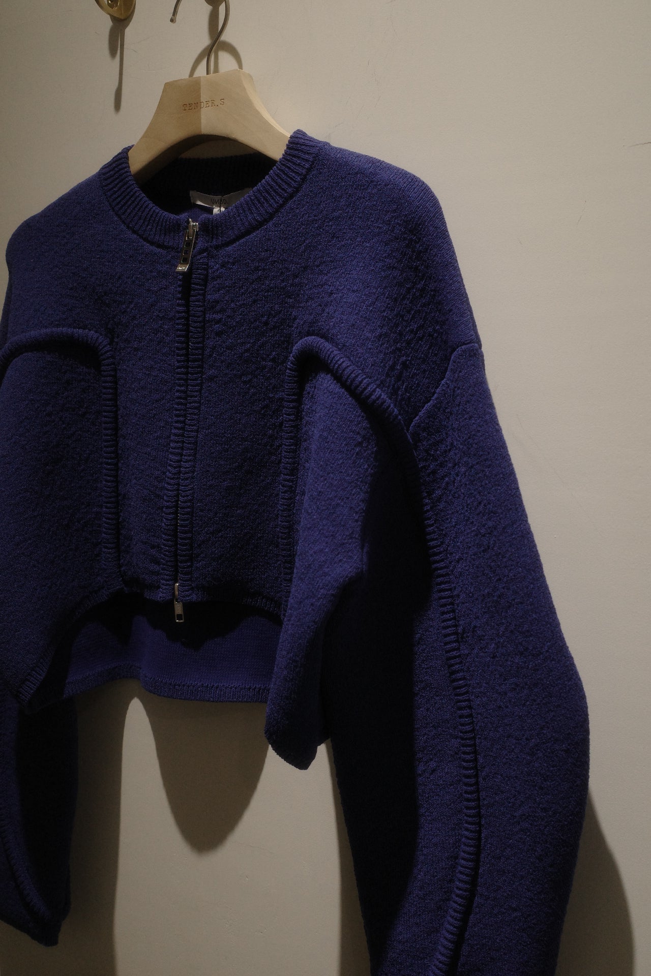 cord line short cardigan