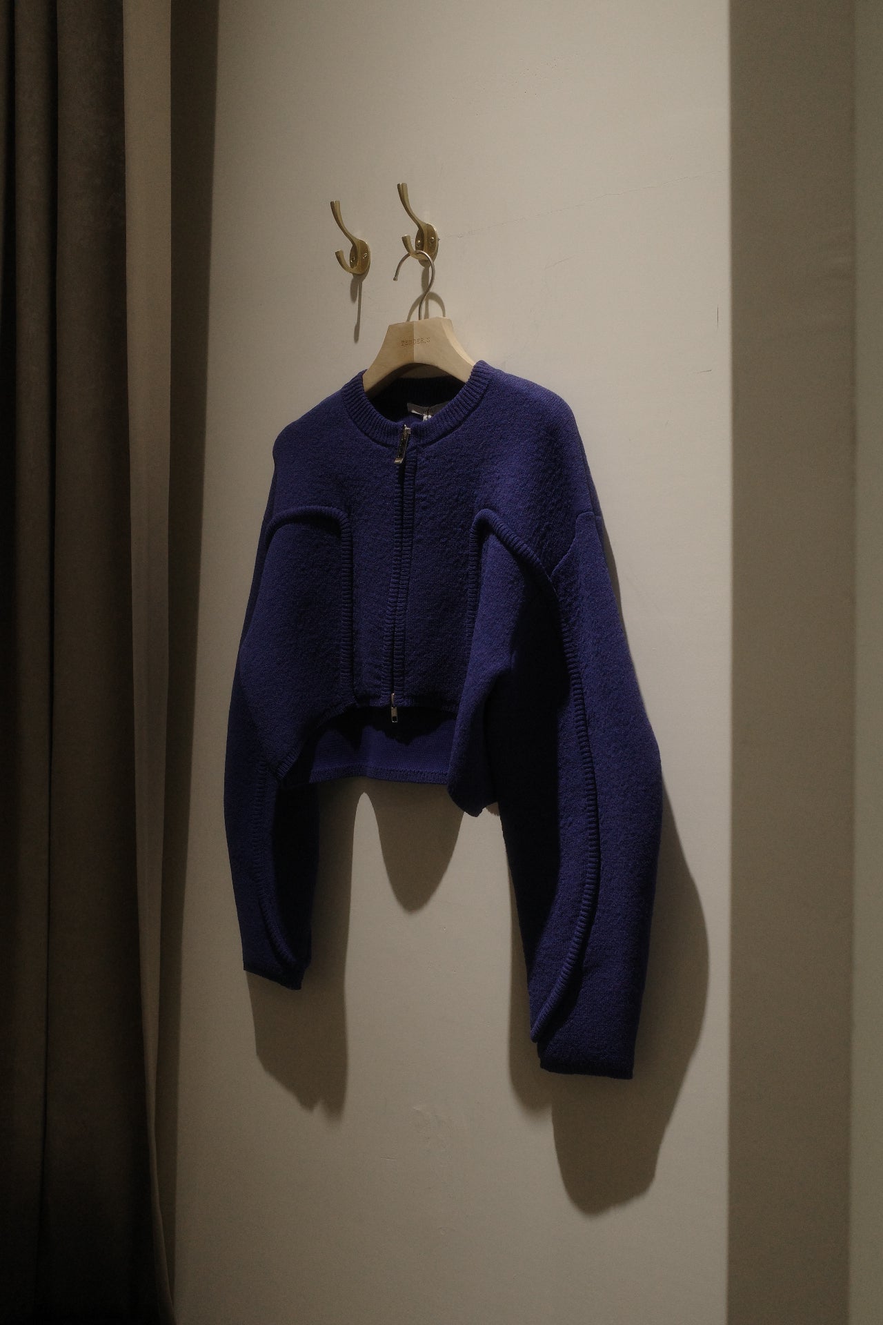 cord line short cardigan