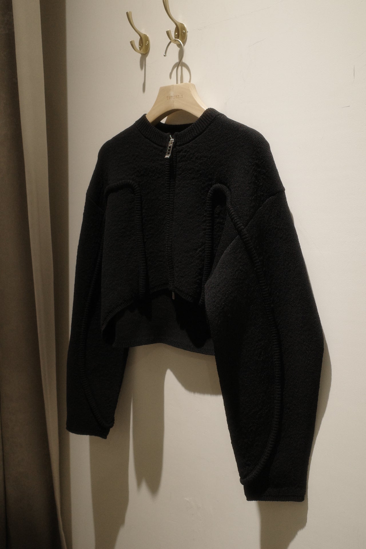 cord line short cardigan