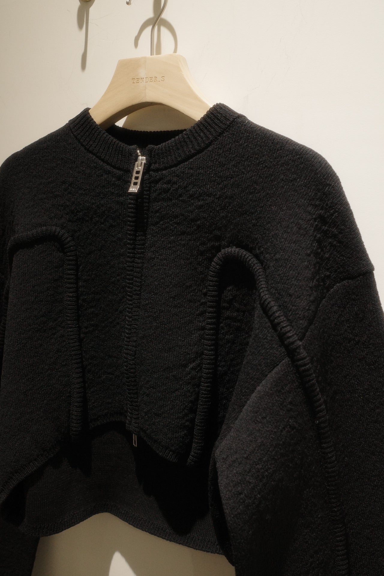 cord line short cardigan