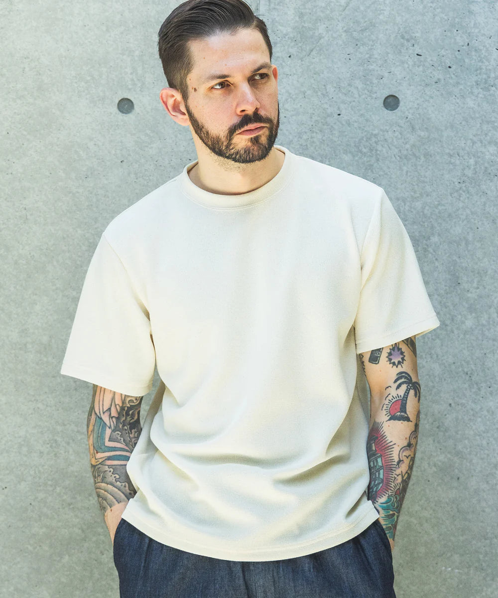 polyester hemp jersey / crew neck t-shirt