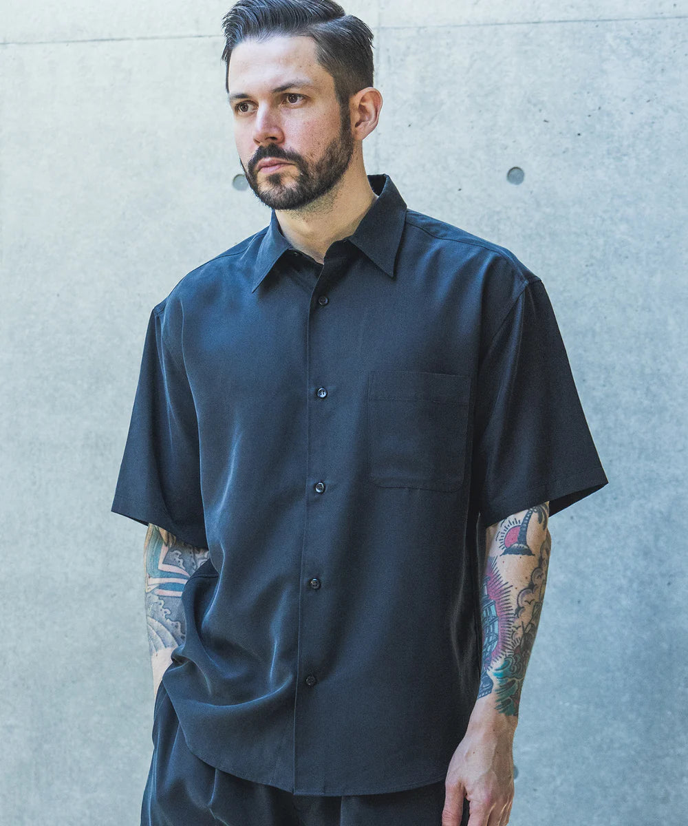 t/r powder cloth / short/s regular collar shirt