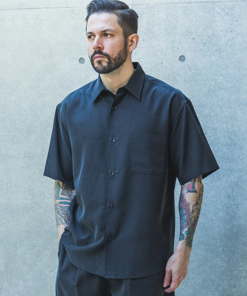 t/r powder cloth / short/s regular collar shirt