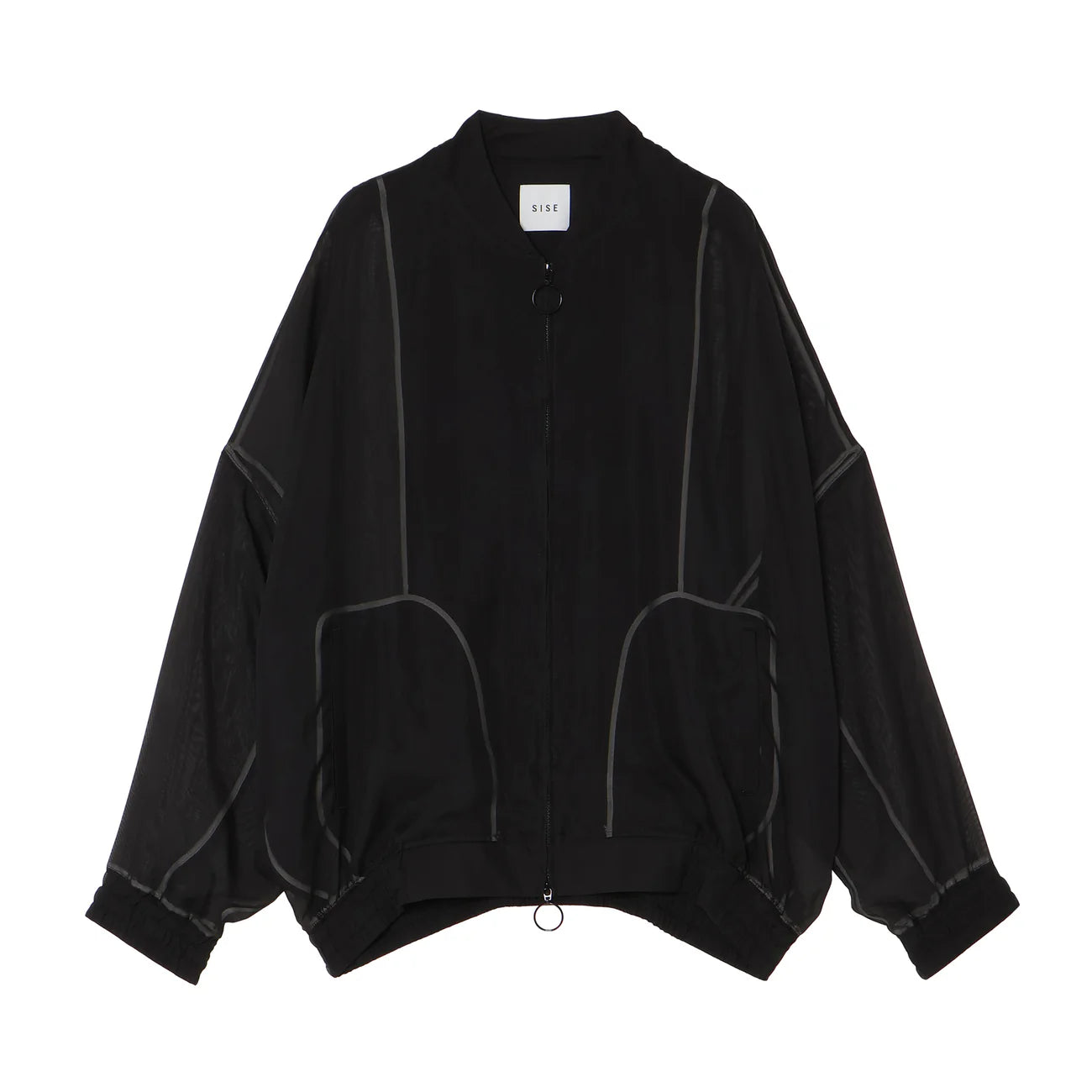 sheer balloon blouson