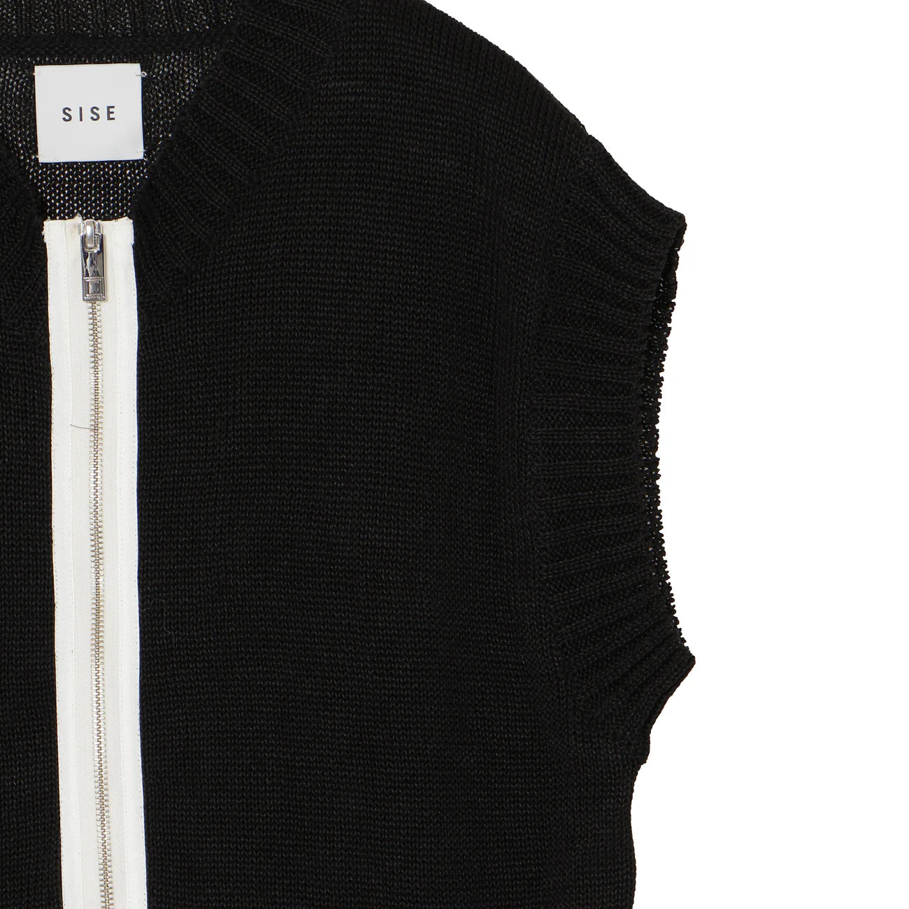 knit zip up vest