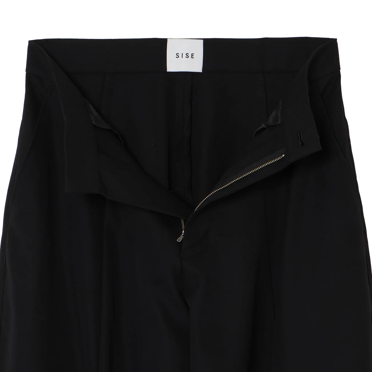 wool wide barrel pants