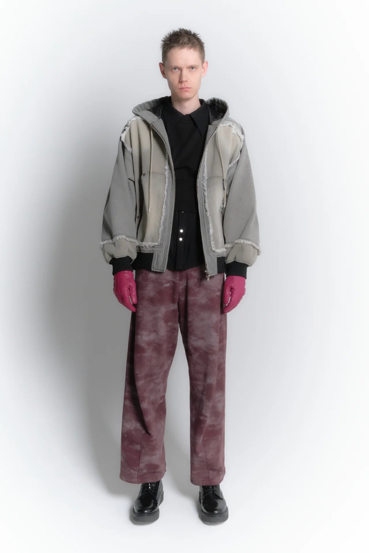cut up hoodie jacket