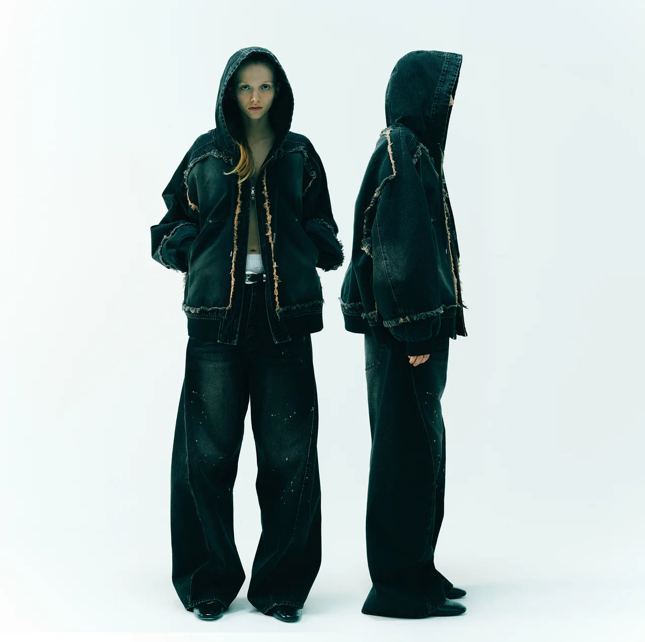 cut up hoodie jacket