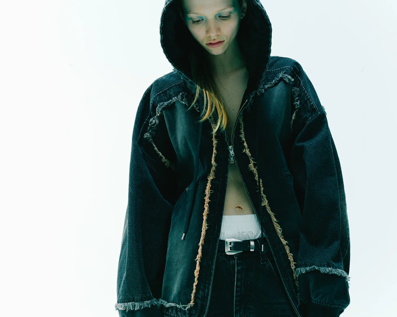 cut up hoodie jacket