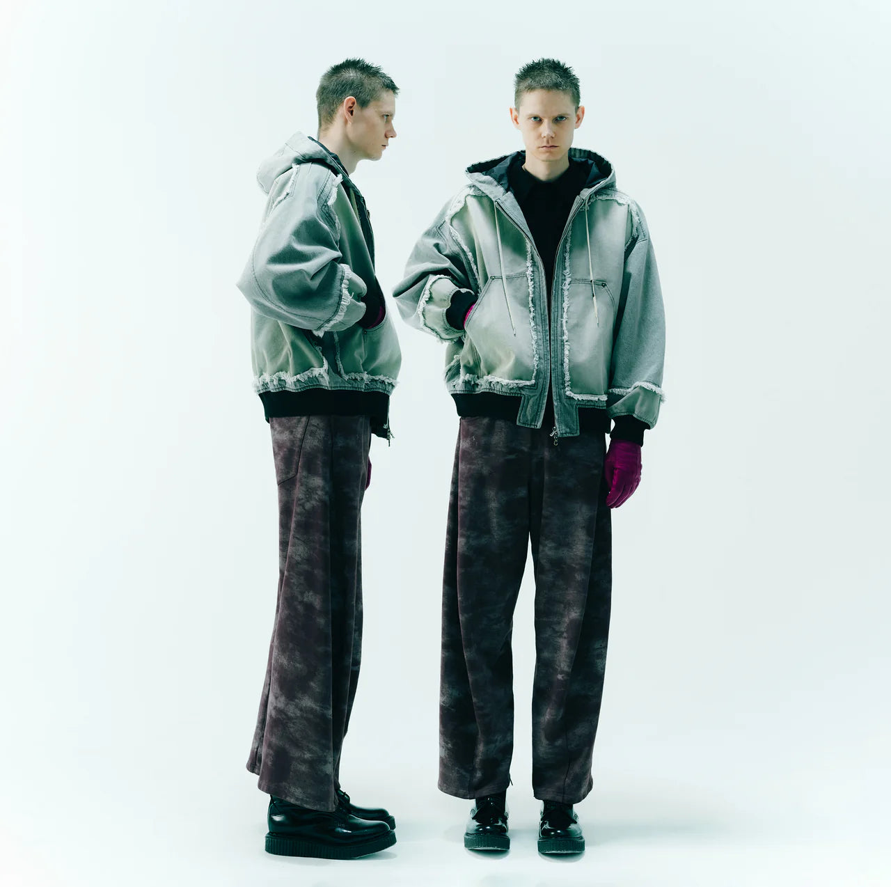 cut up hoodie jacket