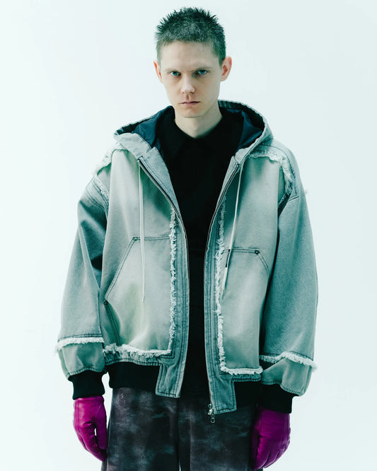 cut up hoodie jacket