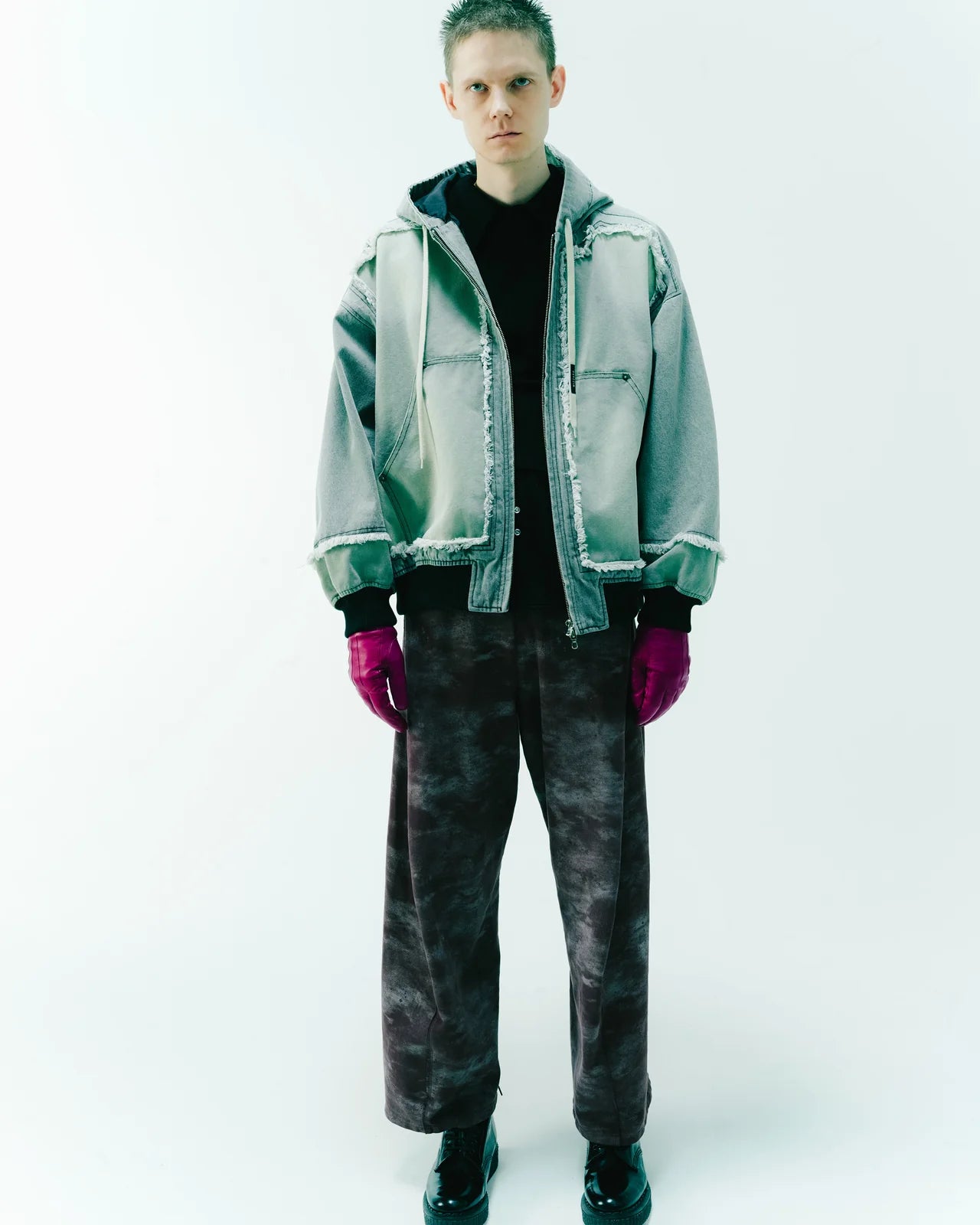cut up hoodie jacket