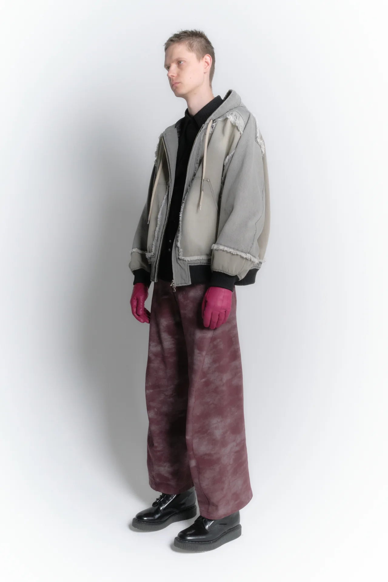 cut up hoodie jacket