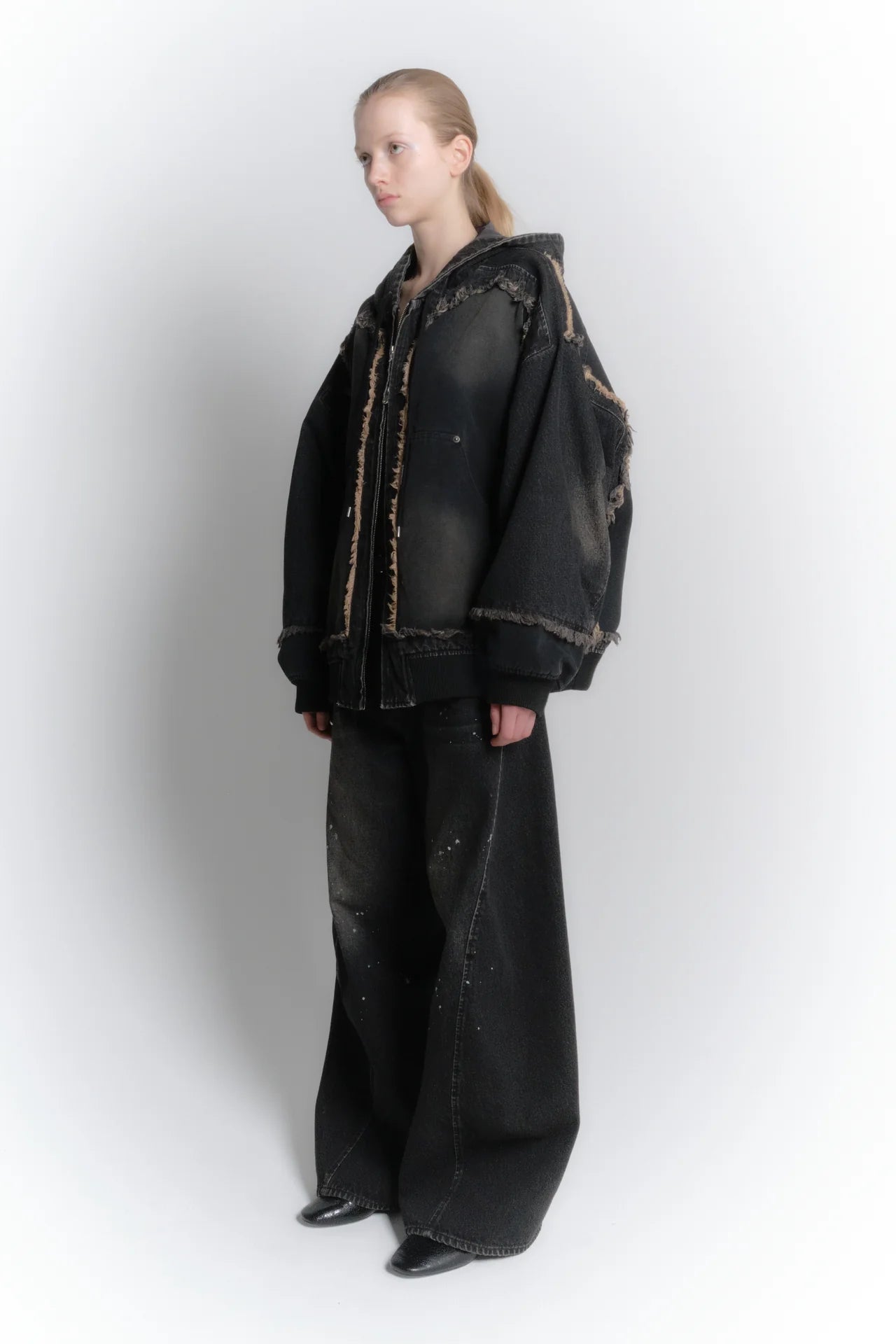 cut up hoodie jacket