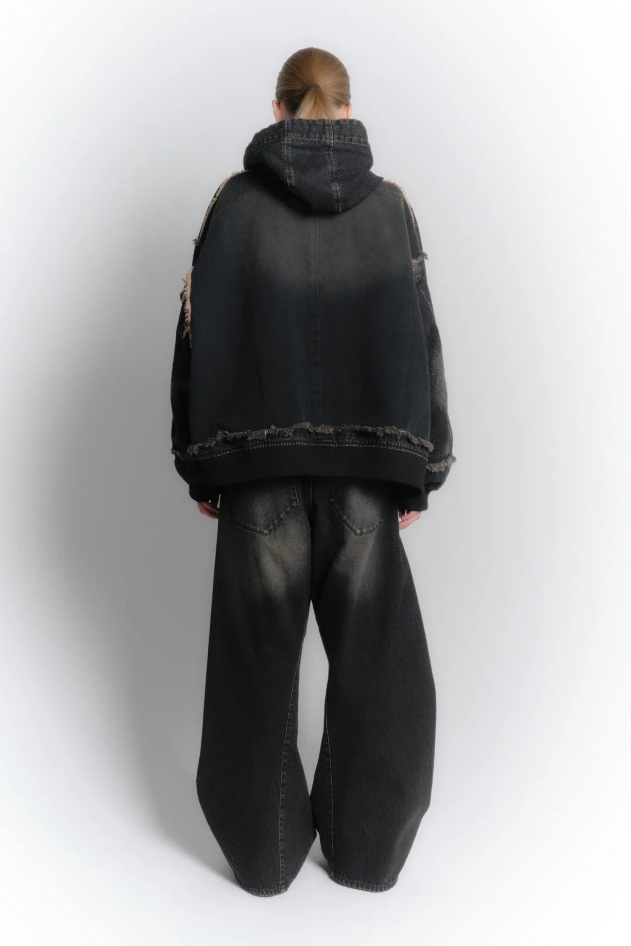 cut up hoodie jacket