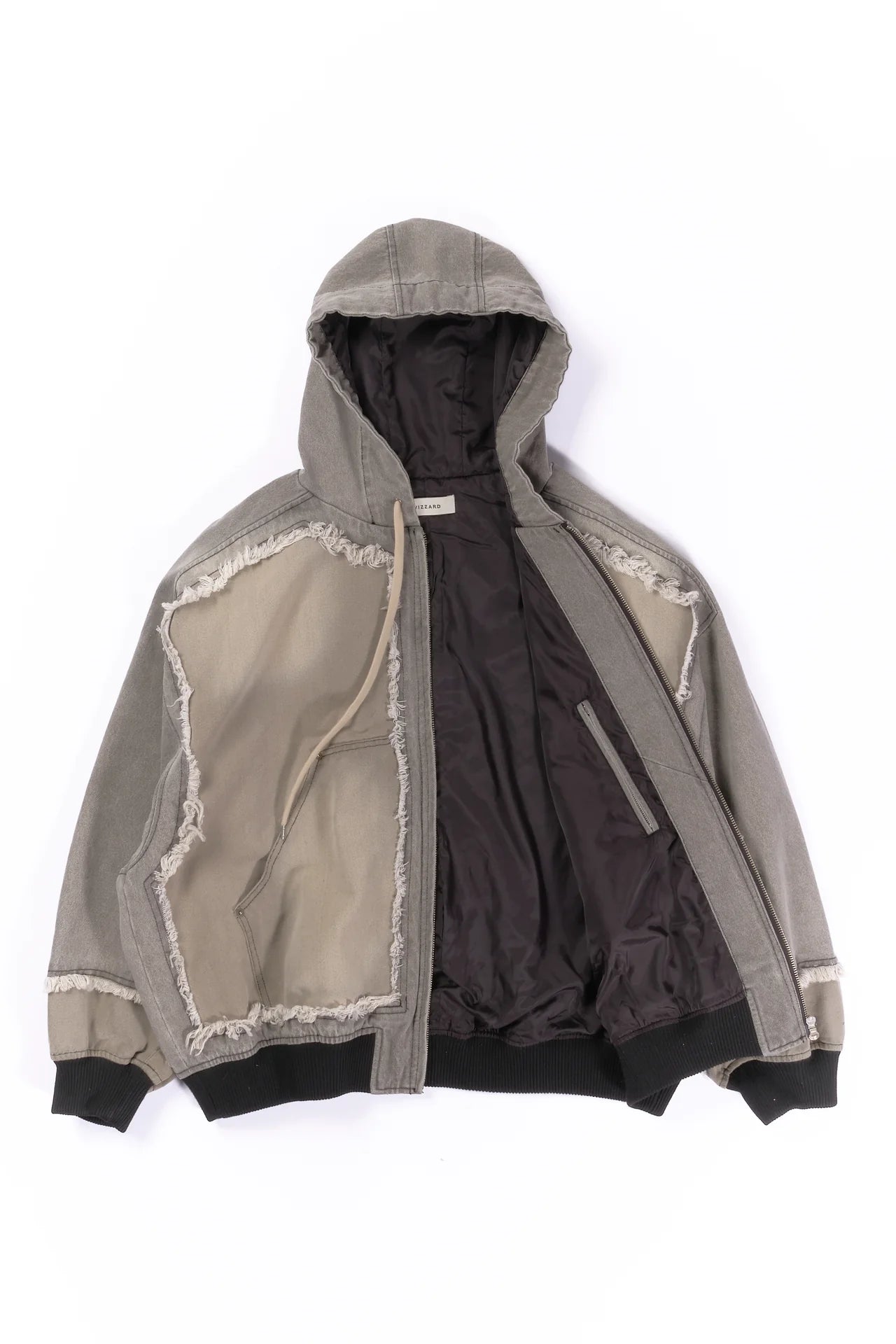 cut up hoodie jacket