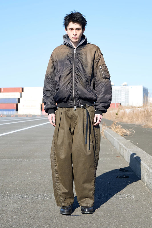 frayed reversible bomber jacket