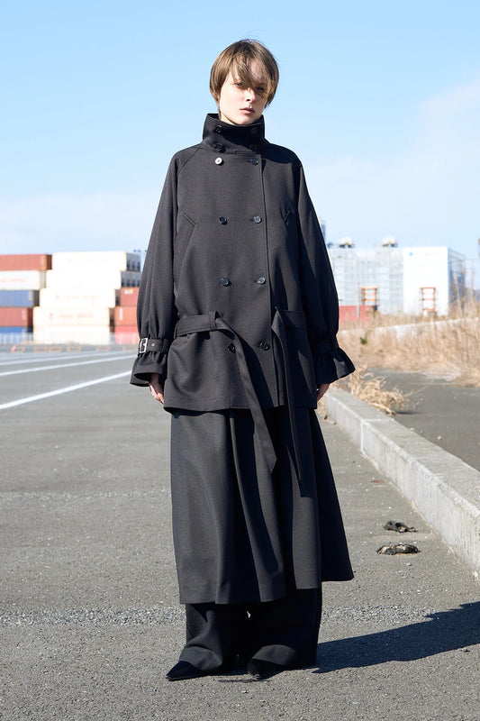 blousing trench coat