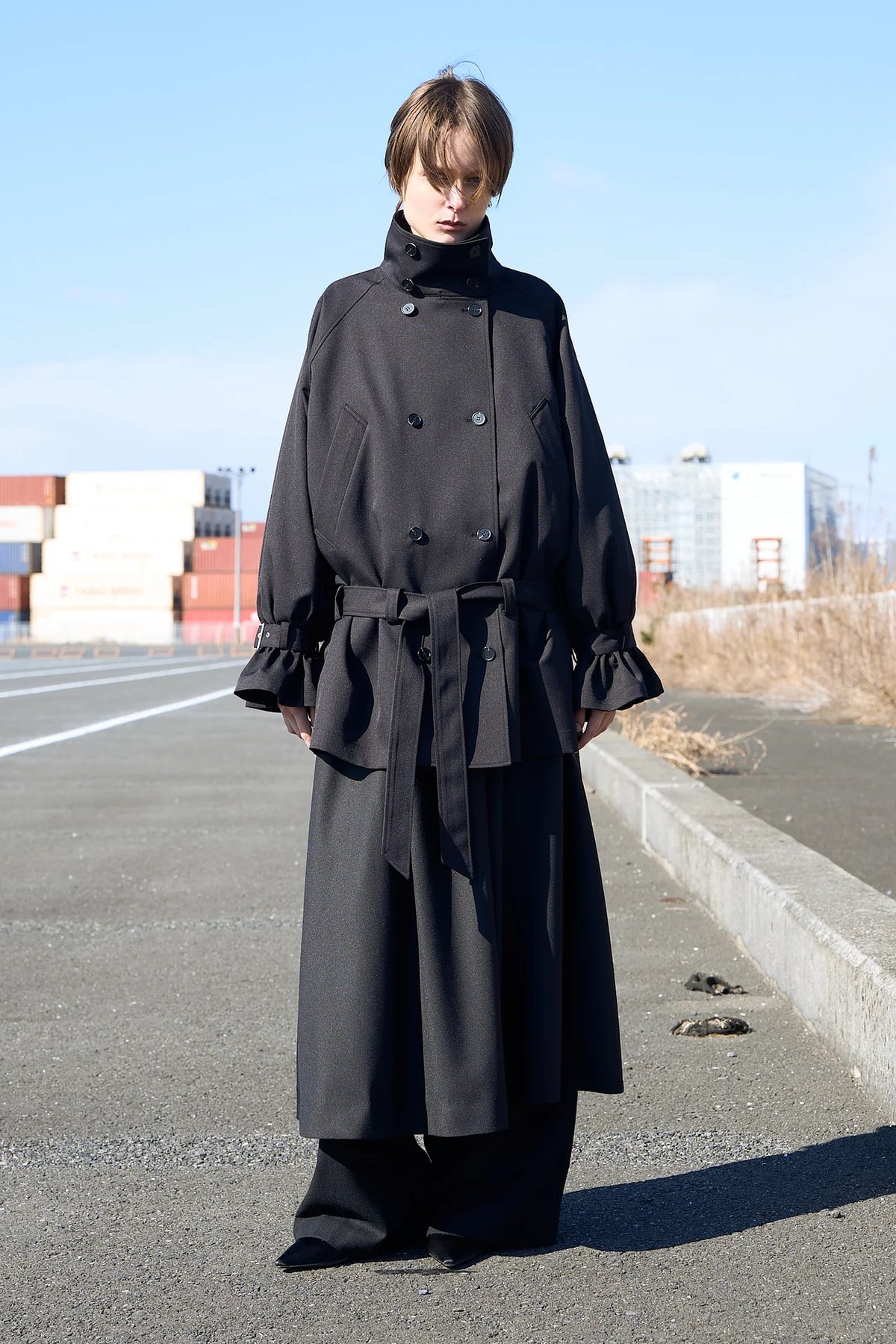 blousing trench coat