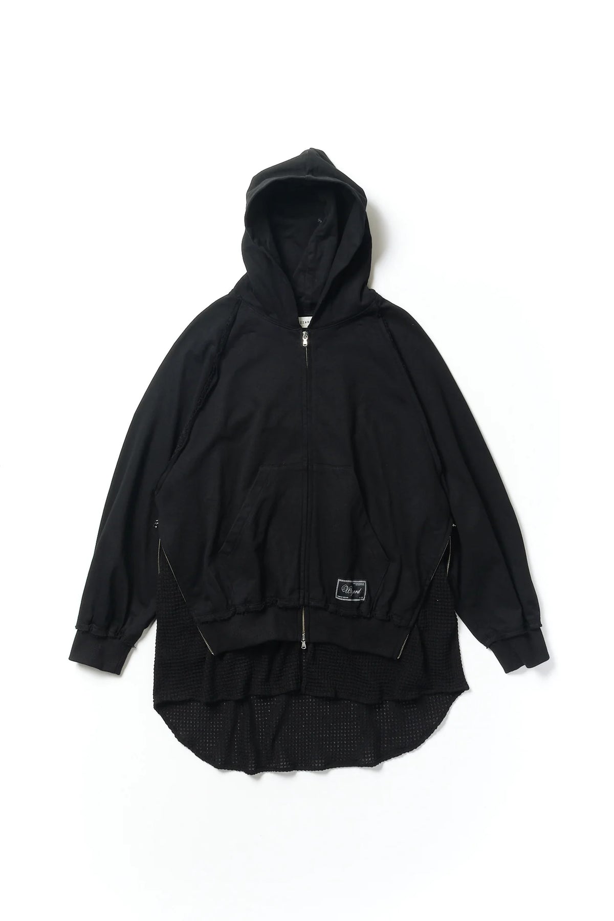 layered zip hoodie