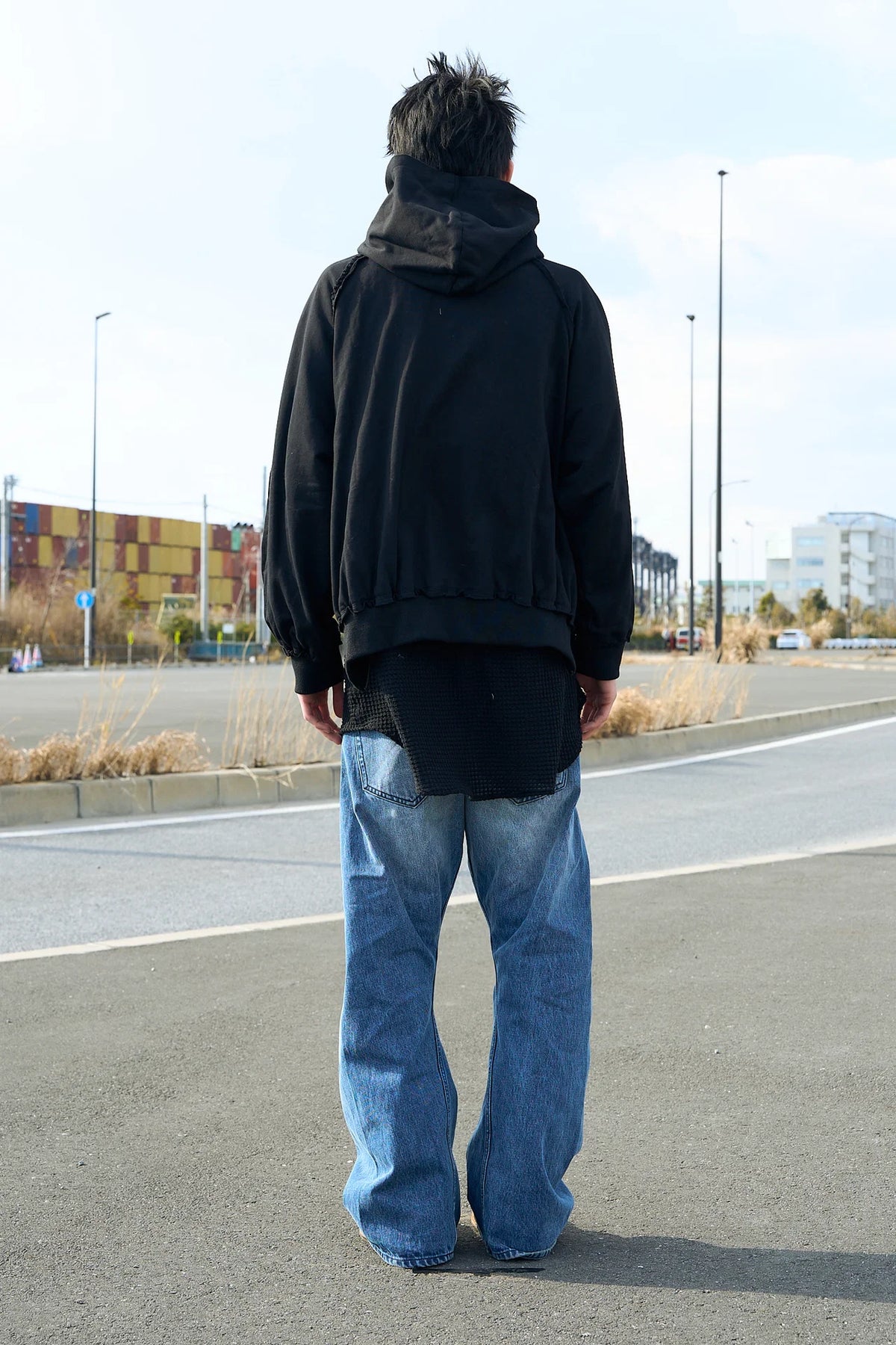 layered zip hoodie