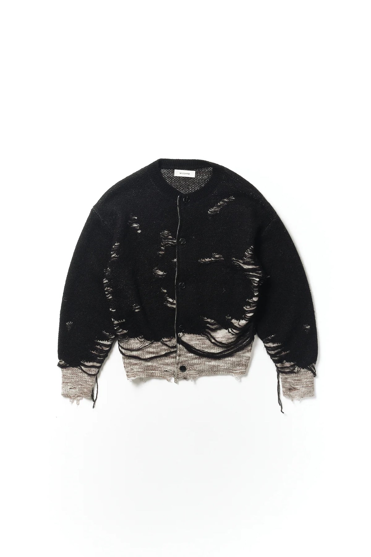 structured damage cardigan