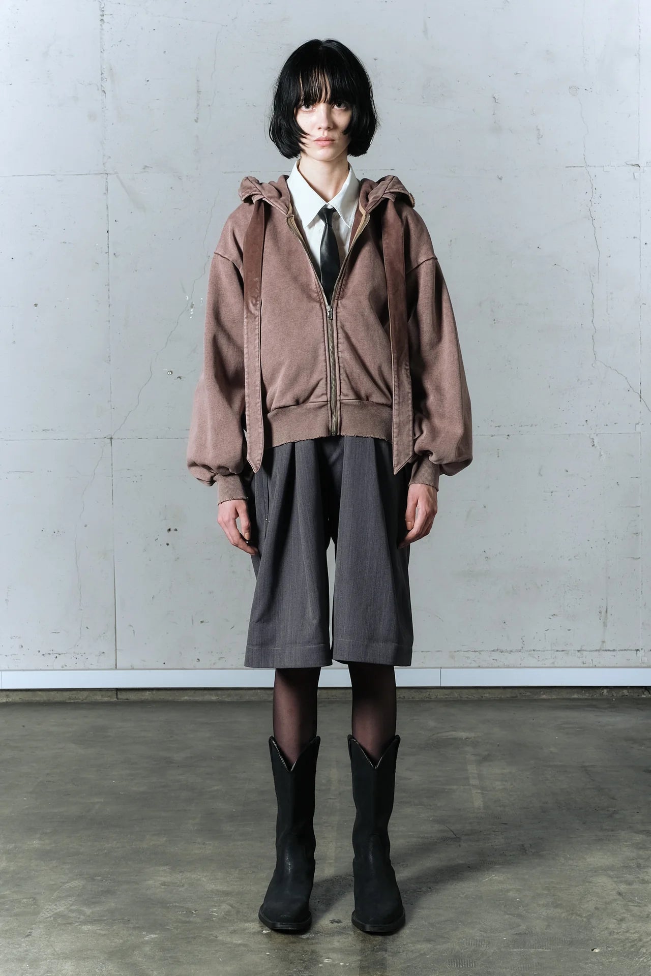 vintage fade tactical zip hoodie