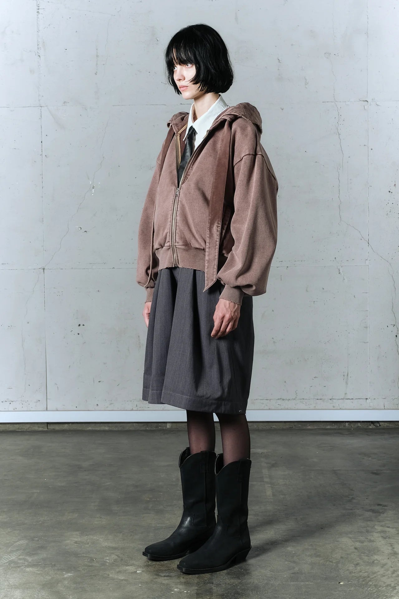 vintage fade tactical zip hoodie