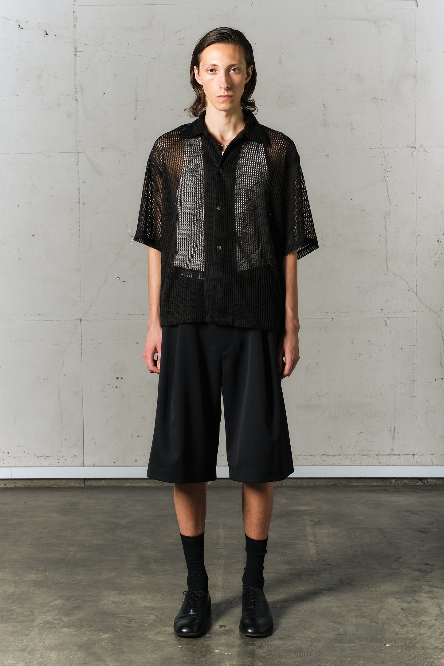 mesh fabric shirt