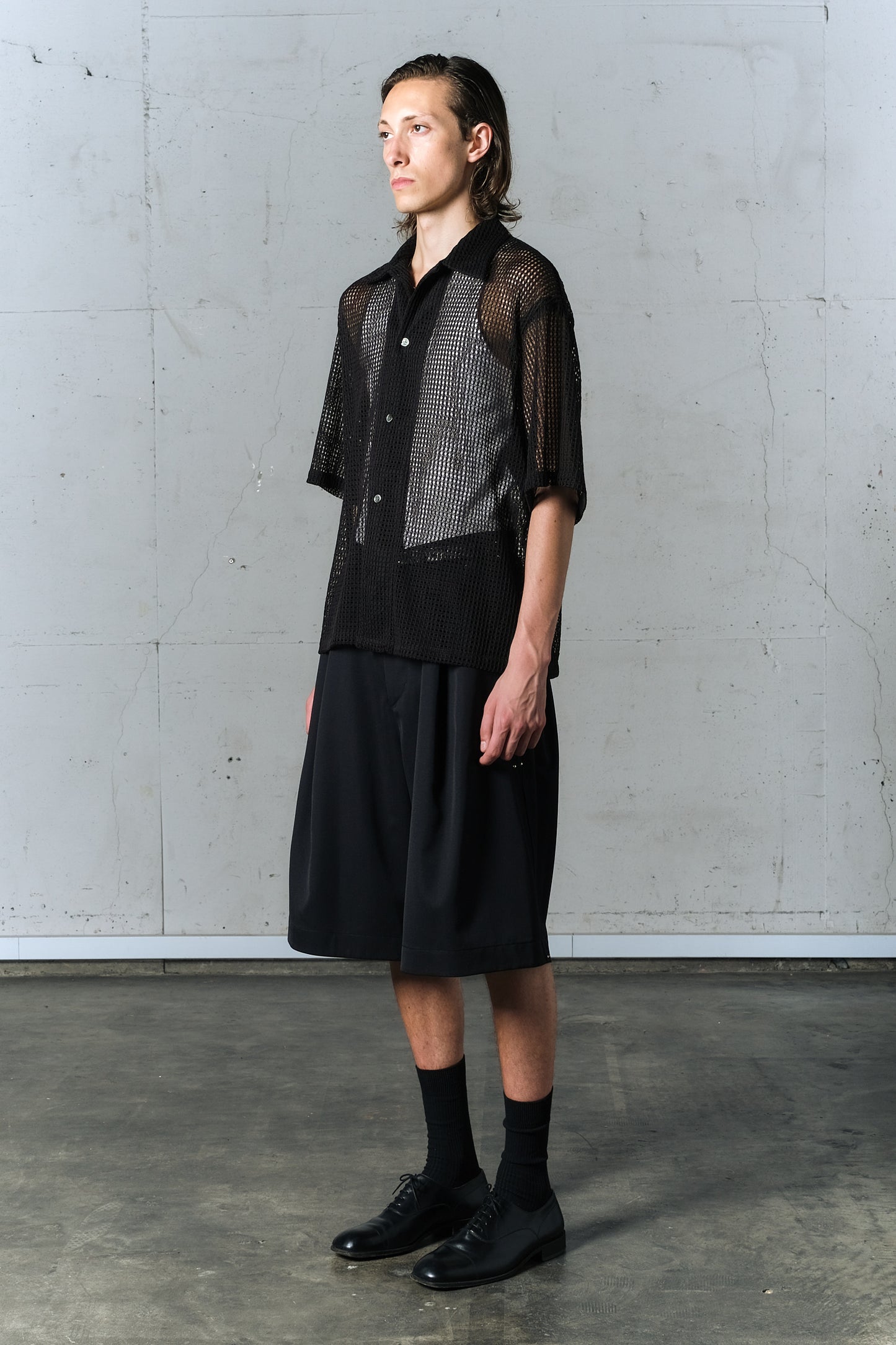 mesh fabric shirt