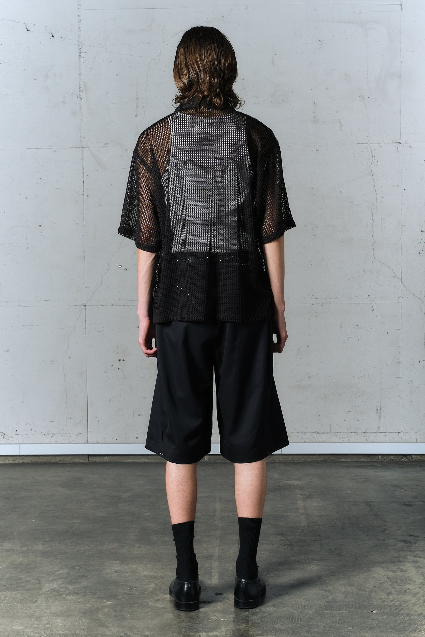 mesh fabric shirt