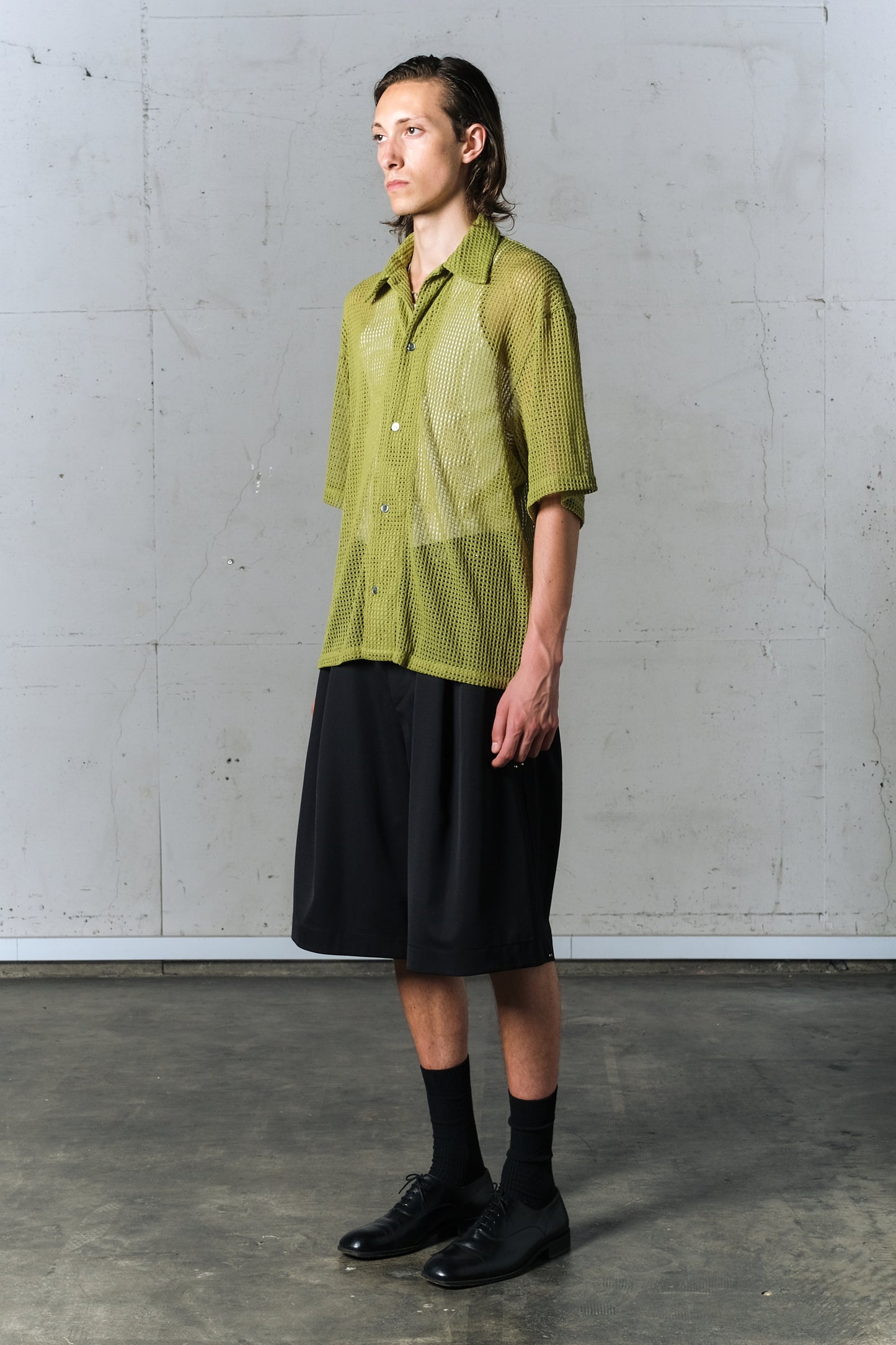 mesh fabric shirt