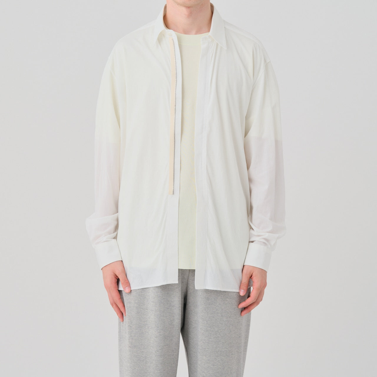 fly front zip shirt jacket